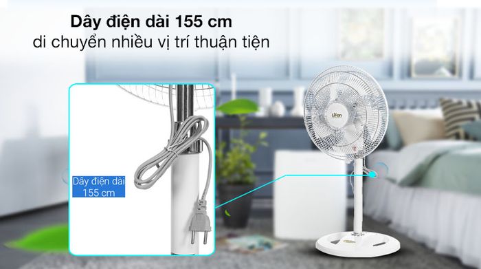 Dây điện dài - Quạt đứng Lifan Đ-616A