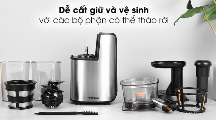 Máy ép chậm Hafele GS-133 - Tháo rời các bộ phận linh hoạt giúp vệ sinh và cất giữ dễ dàng hơn