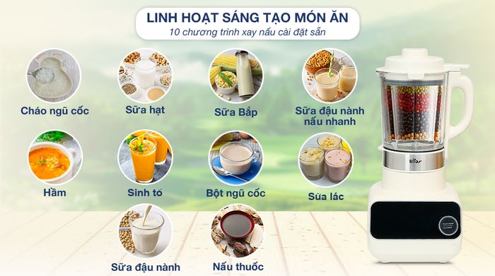 Linh hoạt sáng tạo món ăn - Máy làm sữa hạt đa năng Bear BCB-D17231W