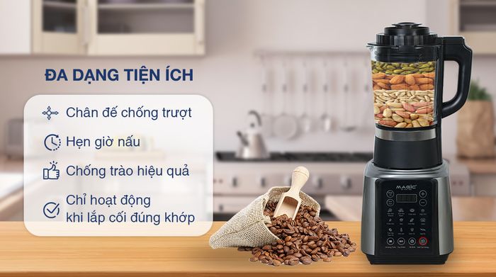Máy làm sữa hạt đa năng Magic A-96 bạc - Tiện ích