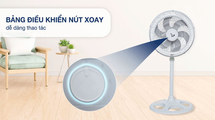 Quạt đứng Asia 6 cánh VY639990 80W - Điều khiển