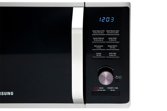 Lò vi sóng Samsung MG23K3575AS/SV-N 23 lít - bảng điều khiển