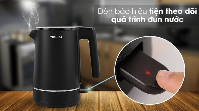 Bình đun siêu tốc Toshiba 1.5 lít KT-15DS1NV - Trang bị đèn báo hiệu