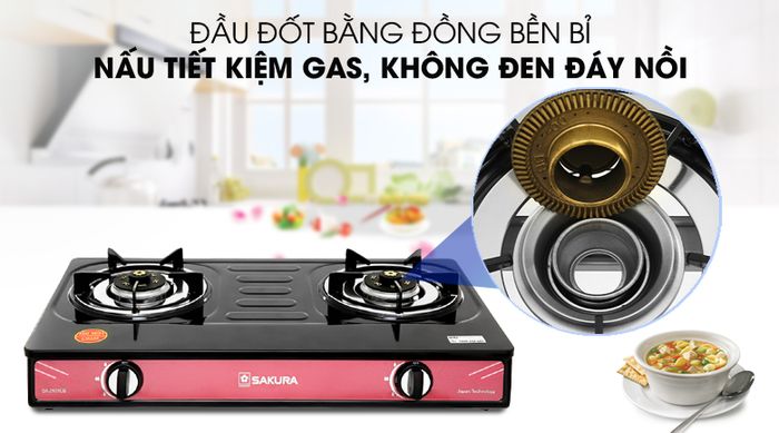 Bếp ga đôi Sakura SA-2181EB - Đầu đốt