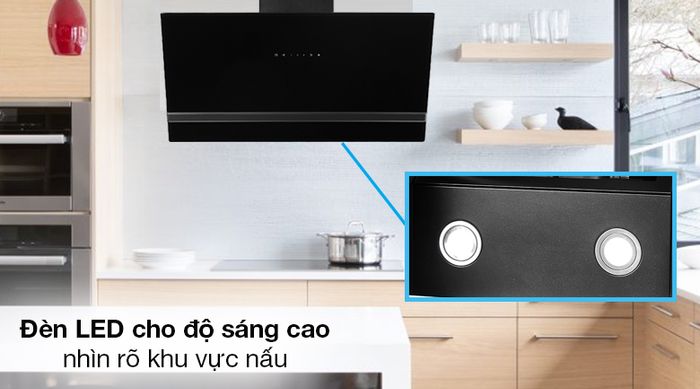 Máy hút mùi áp tường Kangaroo KG1361 - Chiếu sáng toàn bộ khu vực nấu ăn với 2 đèn LED