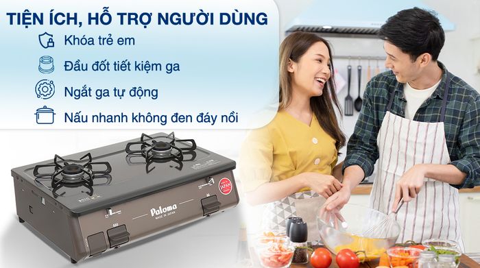 Bếp ga đôi Paloma PA-J61PE (BR) - Tiện ích
