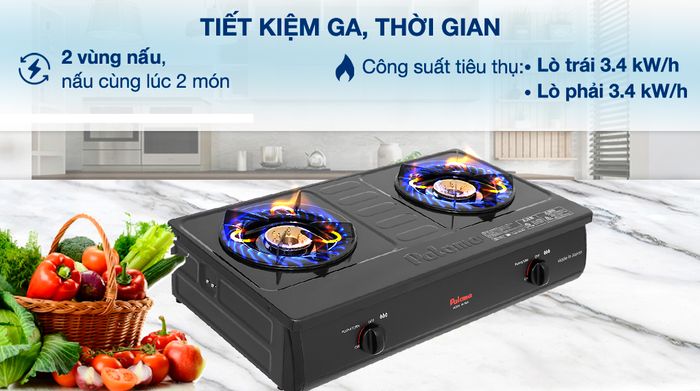 Nấu nhanh - Bếp ga đôi Paloma PA-7MEJ