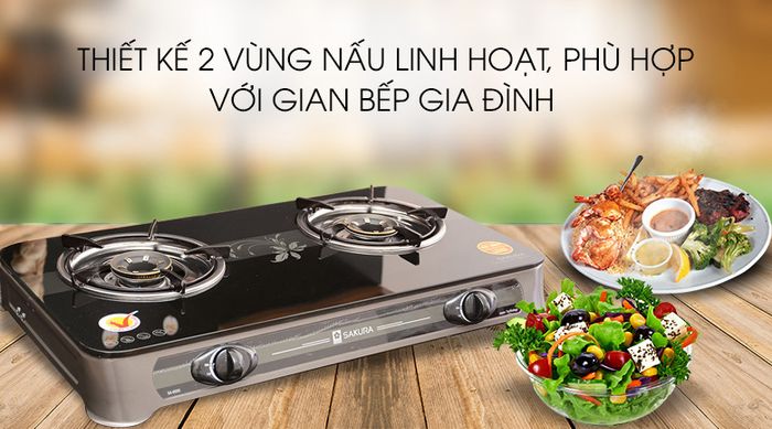 Bếp ga đôi Sakura SA-650G