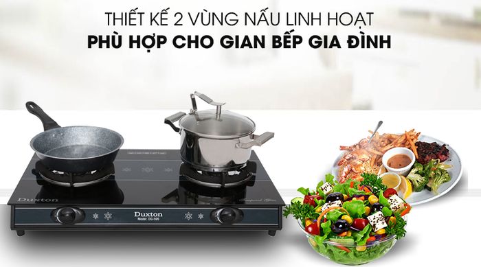 Thiết kế đẹp - Bếp gas đôi Duxton DG-595
