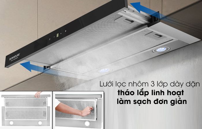 Lưới lọc Máy hút mùi âm tủ Sunhouse SHB6288MT