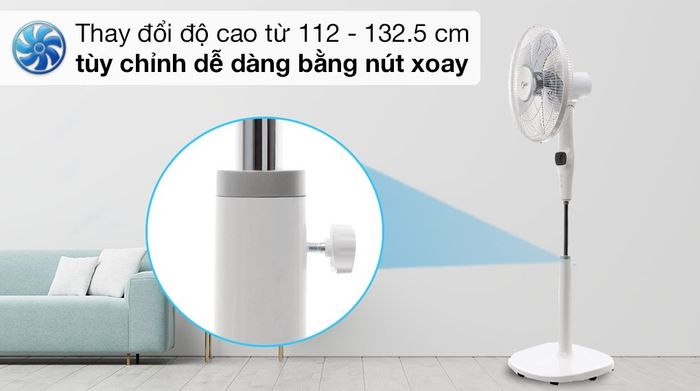 Quạt đứng Midea FS40-15DR - Chiều cao tùy chỉnh