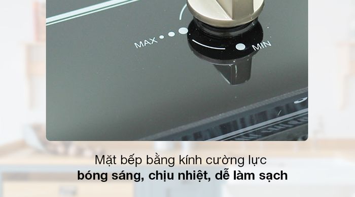 Bếp ga âm Sunhouse SHB501MT - Mặt bếp bằng kính cường lực dày bền