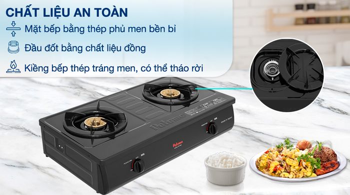 Chất liệu - Bếp ga đôi Paloma PA-7MEJ