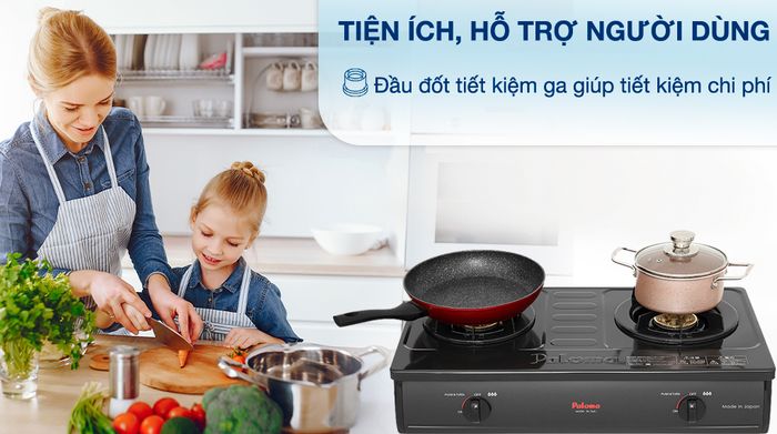 Tiện ích - Bếp ga đôi Paloma PA-7MEJ