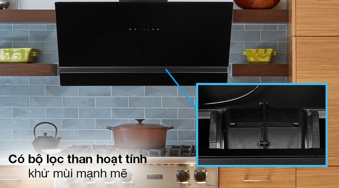 Máy hút mùi áp tường Kangaroo KG1361 - Chế độ hút và khử mùi trực tiếp bằng than hoạt tính