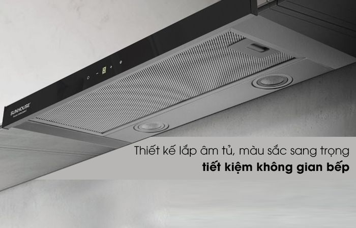 Thiết kế Máy hút mùi âm tủ Sunhouse SHB6288MT