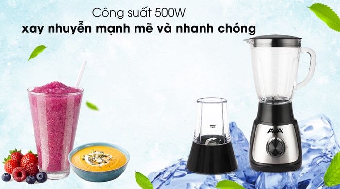 Công suất 500W - Máy xay sinh tố AVA BL1055-CB