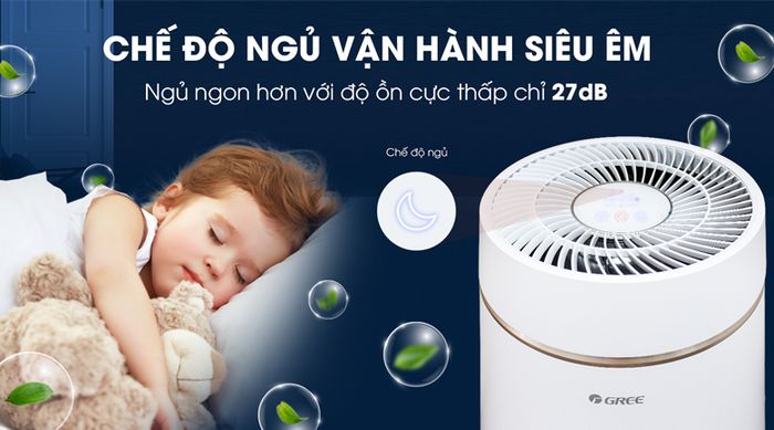 Chế độ ngủ - Máy lọc không khí Gree GCF350ASNA