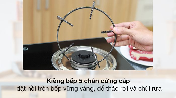 Bếp ga âm Sunhouse SHB501MT - Kiềng bếp ga Sunhouse dạng gọng 5 chân