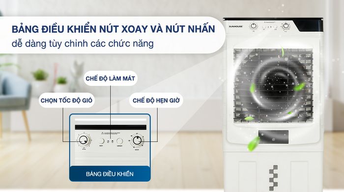 Quạt điều hòa Sunhouse SHD7758 - Bảng điều khiển