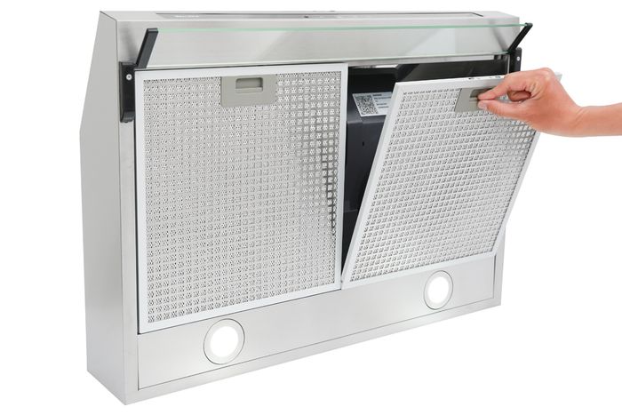Lưới lọc bằng nhôm cao cấp, có thể tháo lắp dễ dàng - Máy hút mùi Malloca H342.7 TC