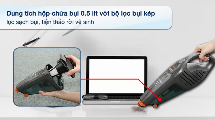 Dung tích hộp chứa bụi