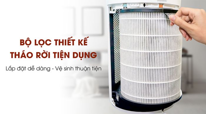 Bộ lọc dễ tháo rời - Máy lọc không khí Gree GCF350ASNA