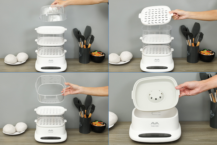 Nồi hấp đa năng AVA H280 12 lít  - Thiết kế của sản phẩm