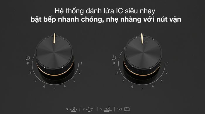 Điều khiển nút vặn - Bếp ga âm Electrolux EHG8251BC