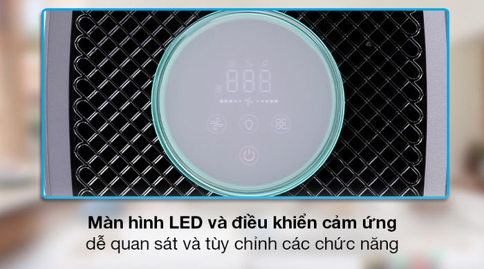 Máy lọc không khí Gree GCF500AENA - Thiết kế màn hình LED và điều khiển cảm ứng tiên tiến