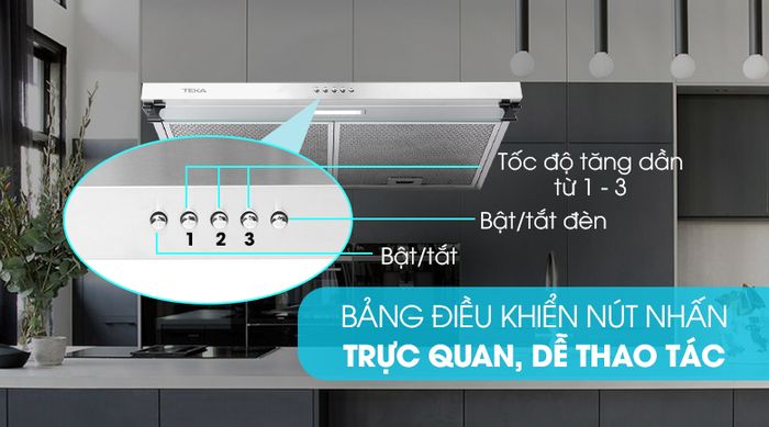 Bảng điều khiển - Máy hút mùi âm tủ TEKA CH 1070BG