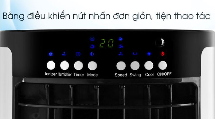Bảng điều khiển nút nhấn tiện điều chỉnh - Quạt điều hòa Comfee CF-AC12AR