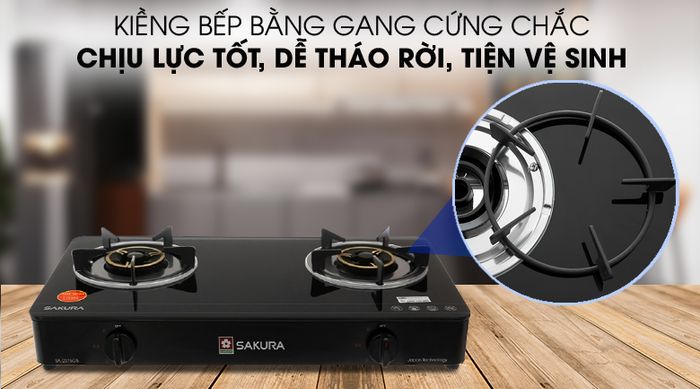 Kiềng gang tháo rời - Bếp ga Sakura SA-2375GB