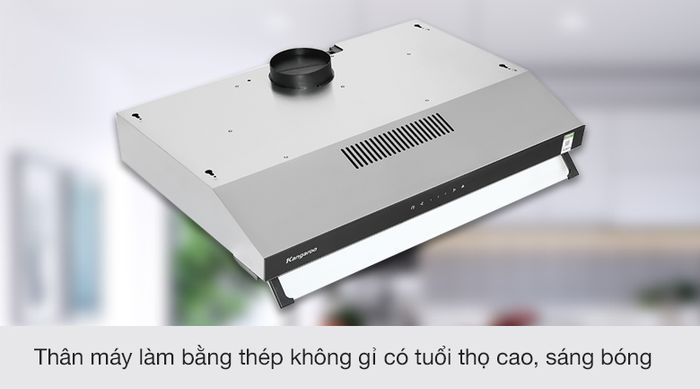 Máy hút mùi áp tường Kangaroo KG70RS - Thân máy bằng thép không gỉ
