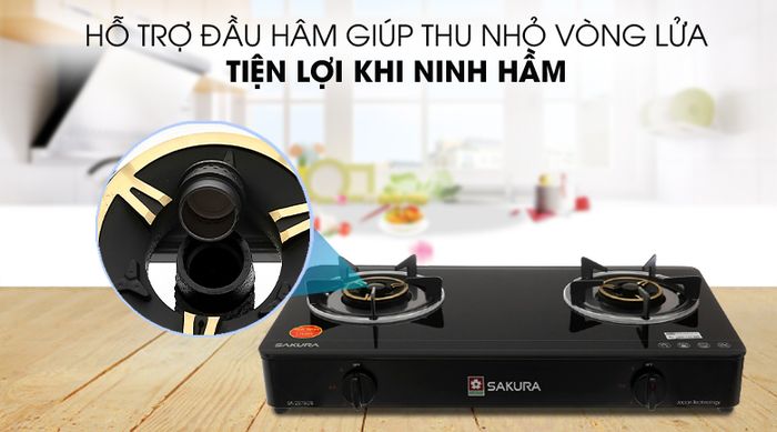 Có đầu hâm - Bếp ga Sakura SA-2375GB