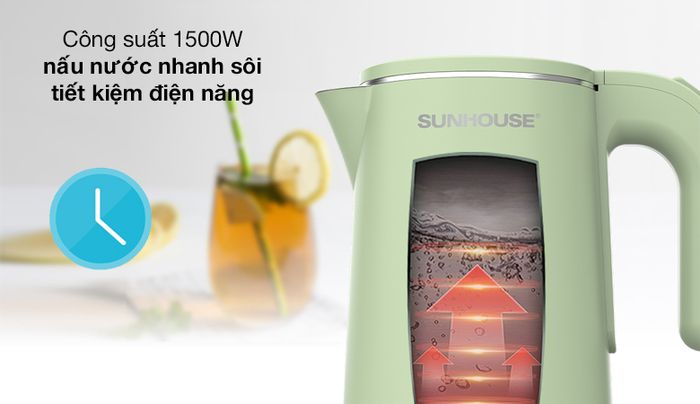 Công suất - Bình đun siêu tốc Sunhouse 1.8 lít SHD1353