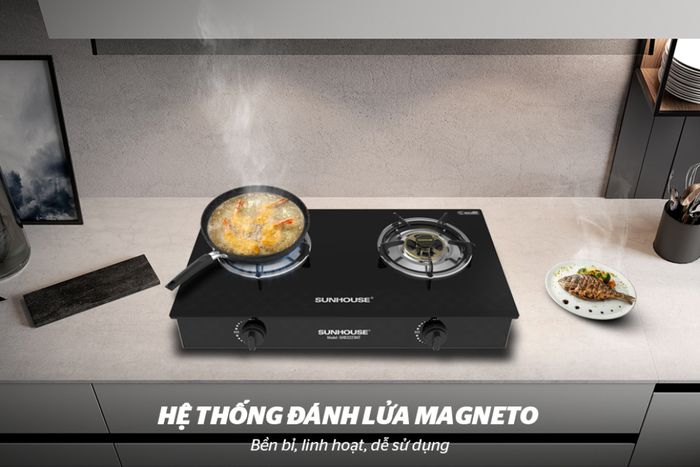 Bếp ga đôi Sunhouse SHB3223MT - Hệ thống đánh lửa