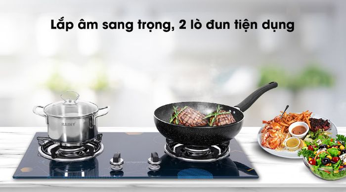 Lắp âm sang trọng - Bếp ga âm Kangaroo KG536B