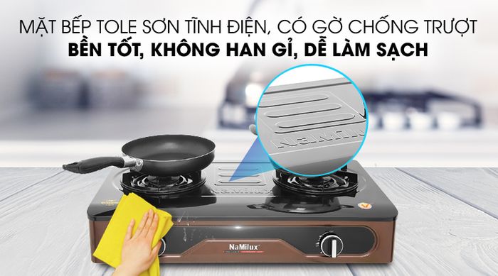Dễ lau chùi - Bếp ga Namilux NH-D3036APF
