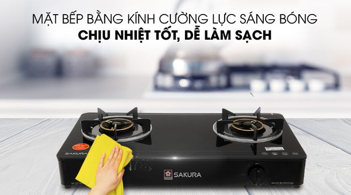 Dễ lau chùi - Bếp ga Sakura SA-2375GB