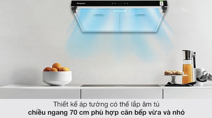 Máy hút mùi áp tường Kangaroo KG70RS - Thiết kế áp tường tiết kiệm không gian