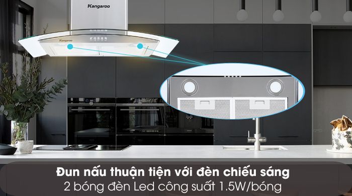 Đèn Led tiện dụng - Máy hút mùi Kangaroo KG538