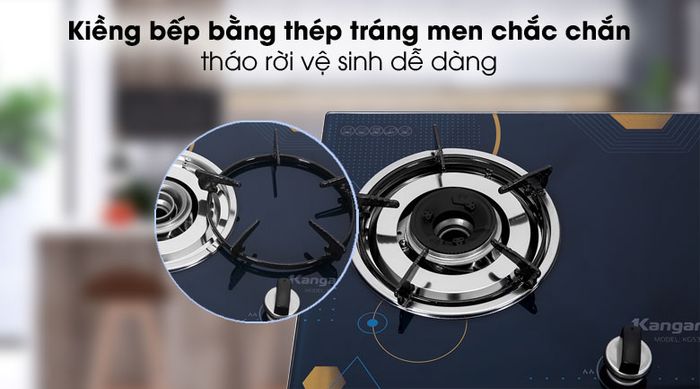 Kiềng bếp chắc chắn - Bếp ga âm Kangaroo KG536B