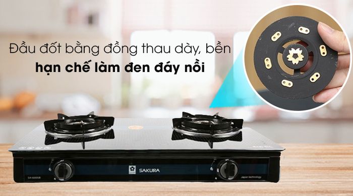 Bếp ga đôi Sakura SA-690GH đầu đốt