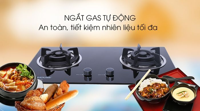 Tính năng tự ngắt gas an toàn - Bếp gas âm Sunhouse SHB7736