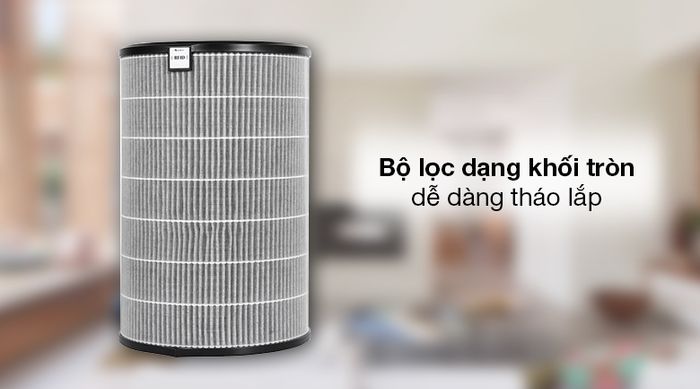 Máy lọc không khí Gree GCF500AENA - Bộ lọc thiết kế dạng khối tròn