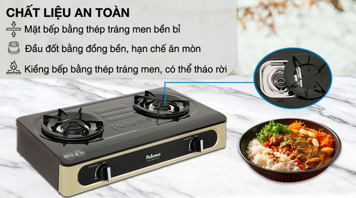 Bếp ga đôi Paloma PA-V71 EG - Chất liệu của bếp