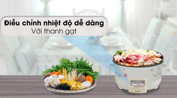 Bảng điều khiển - Nồi lẩu điện Delites CBR45-90 4.5 lít
