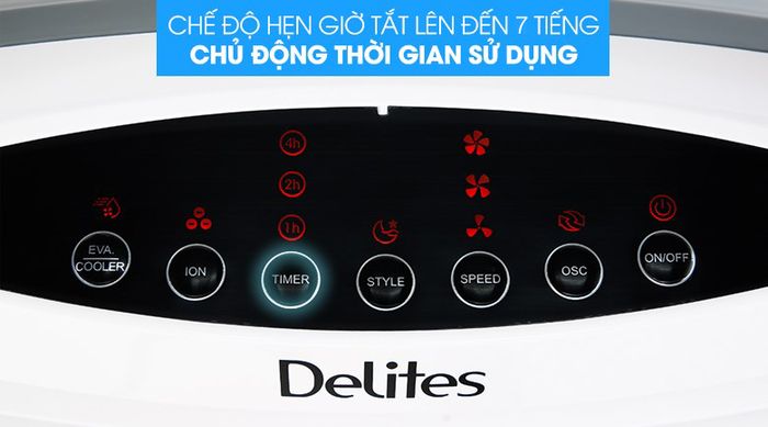 Quạt điều hòa Delites DEL-AC07DR - Hẹn giờ tắt