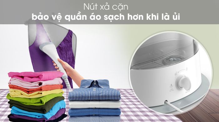 Xả cặn - Bàn ủi hơi nước đứng Philips GC487